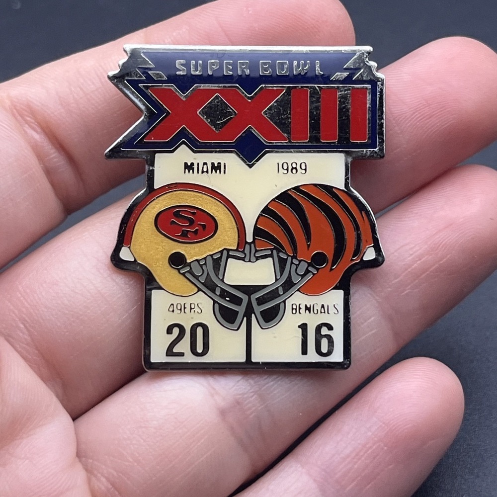 Starline Super Bowl XXIII Cincinnati Bengals San Francisco‎ 49ers NFL Lapel Pin